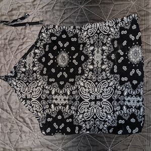 Ardene stretchy cropped halter tie up top